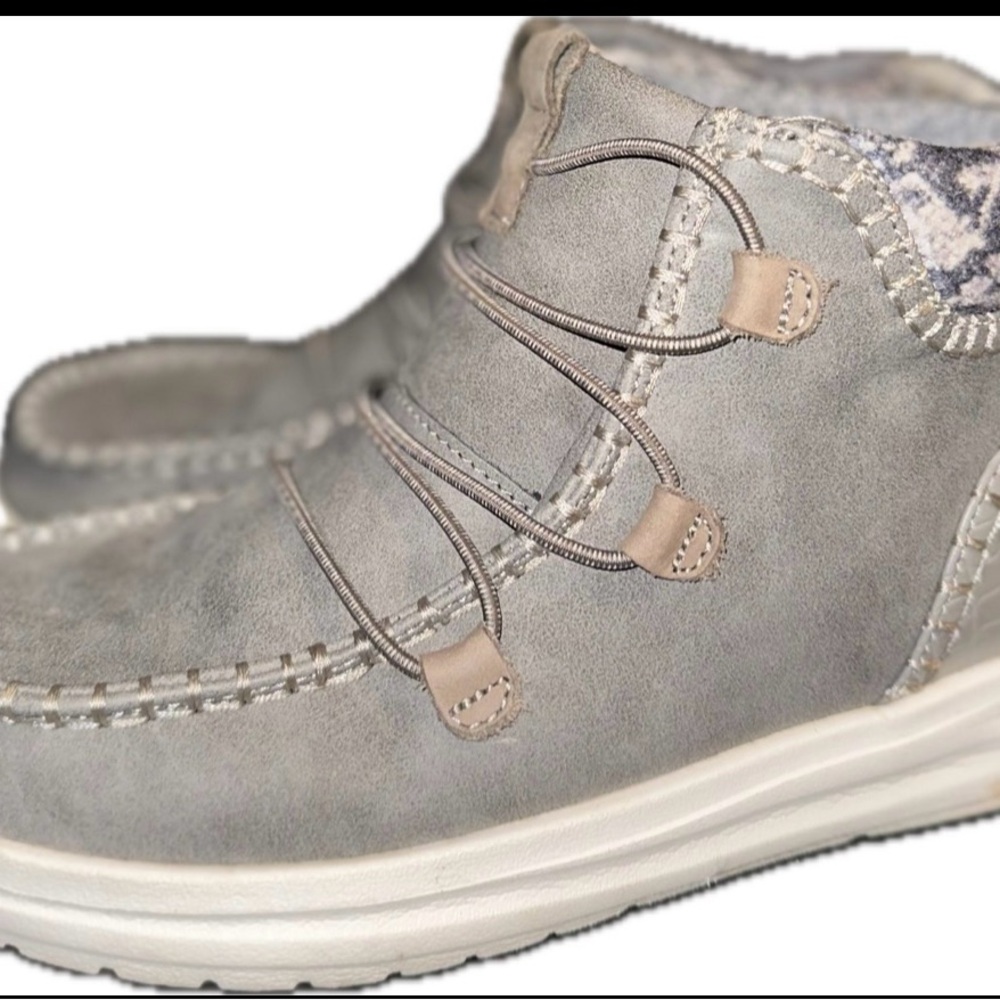 Gray Suede Ankle Boots